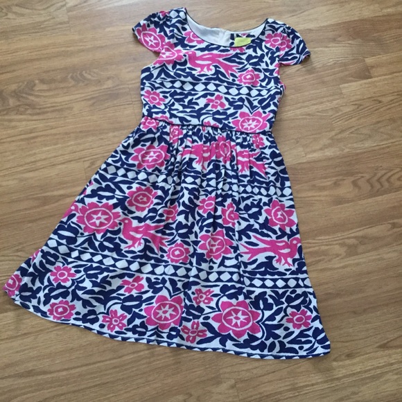 Maeve Navy Blue & Pink Floral Peralta Dress Size 0 EUC - Picture 11 of 11